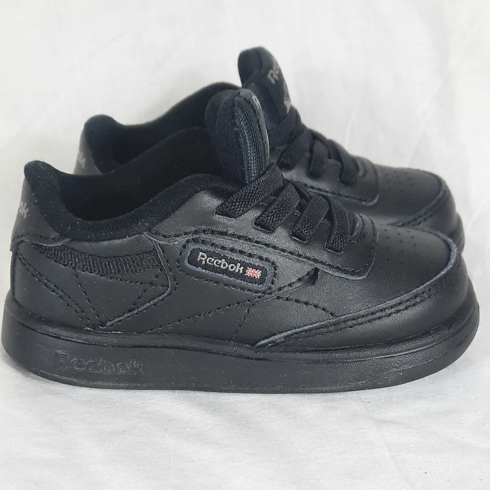 Reebok Club C Toddler Shoes Sneakers Size 5.5 Black Leather